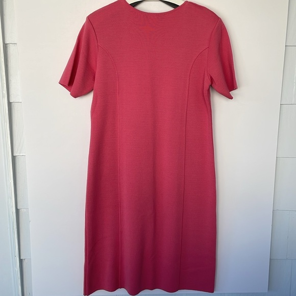 Castleberry for Appleseeds Pink Sheath Dress Wool Blend Size 12 - Picture 9 of 16